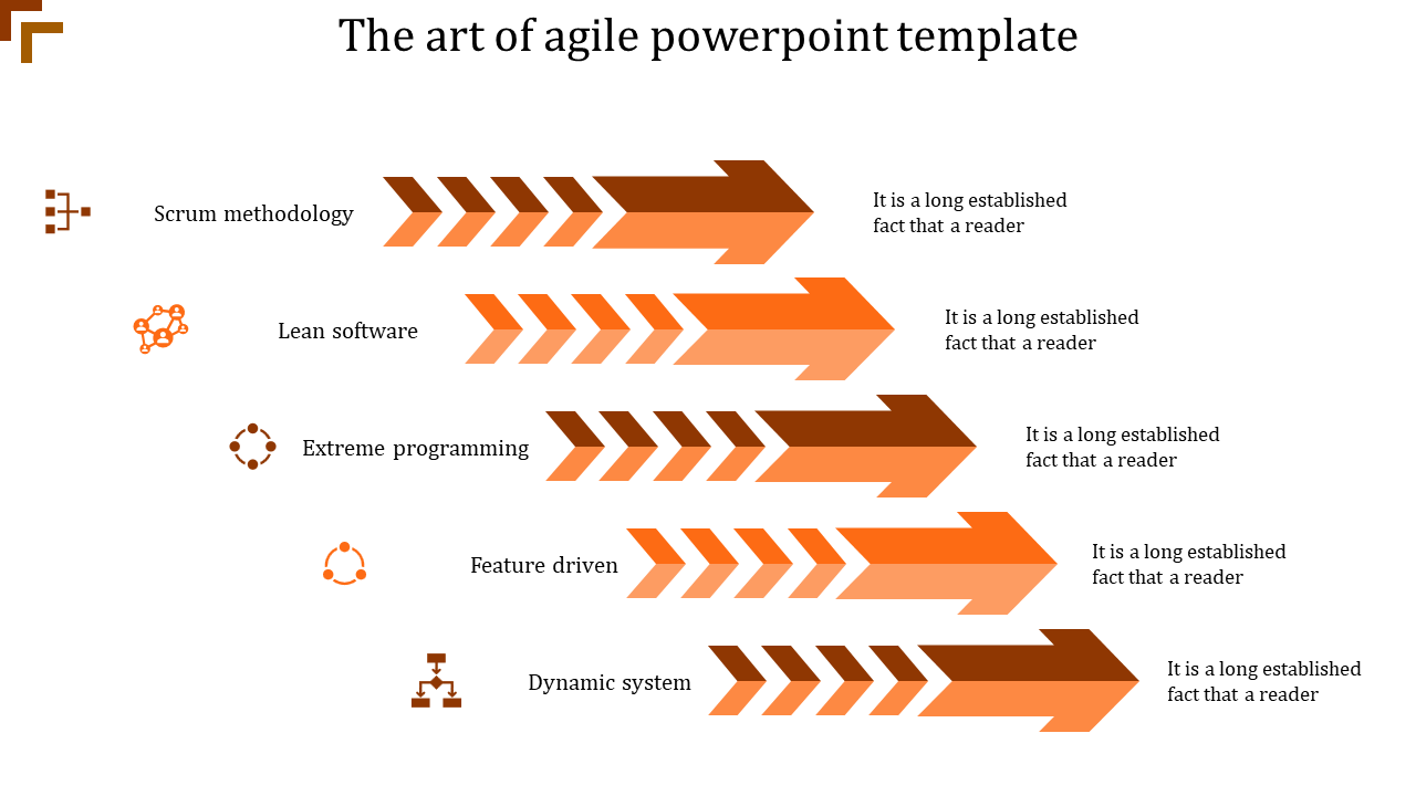 agile powerpoint template-orange